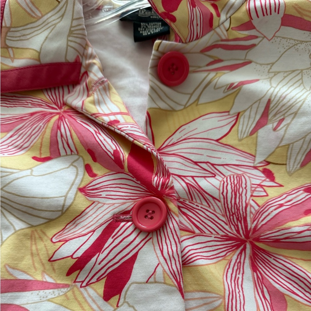 Peck & Peck Collection Floral Dress Jacket Size 8 Spring Ready - Picture 6 of 6